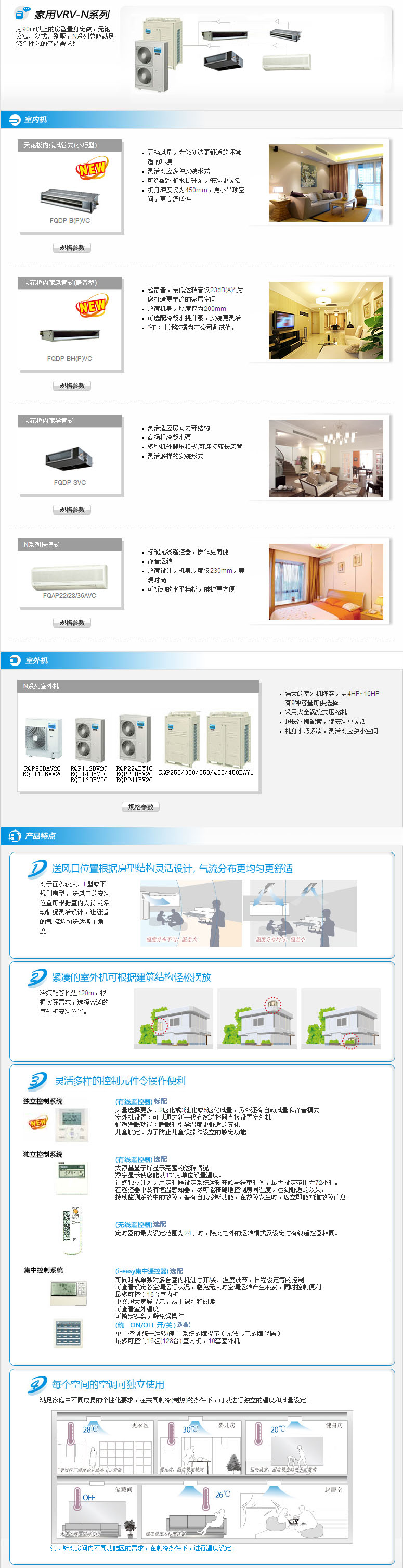 大金家用中央空调-N系列产品